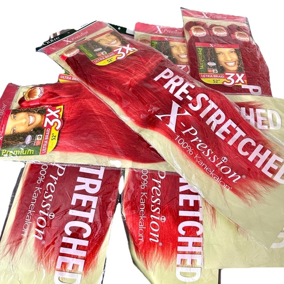 Outre Xpression 3x Ultra Braid Hair 52 Inches Red Color 130S - 5 Packs Kanekalon - Picture 9 of 9